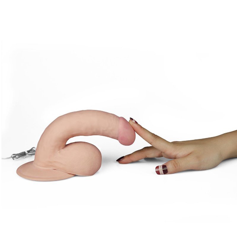 Realistyczny wibrator na przyssawce cyber skóra 19 cm