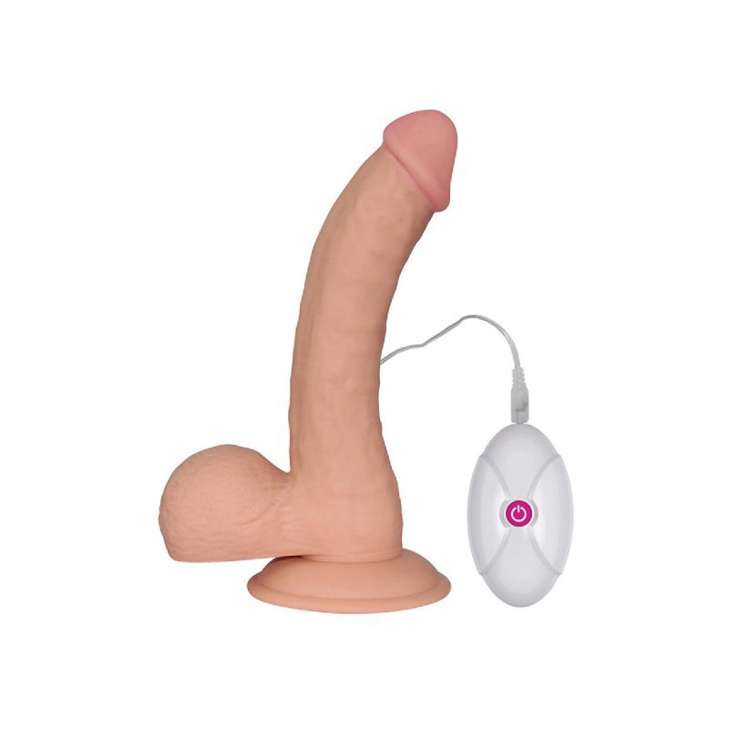 Realistyczny wibrator na przyssawce cyber skóra 22 cm