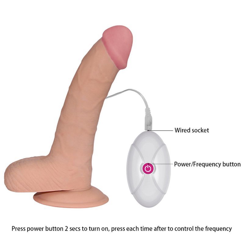 Realistyczny wibrator na przyssawce cyber skóra 22 cm