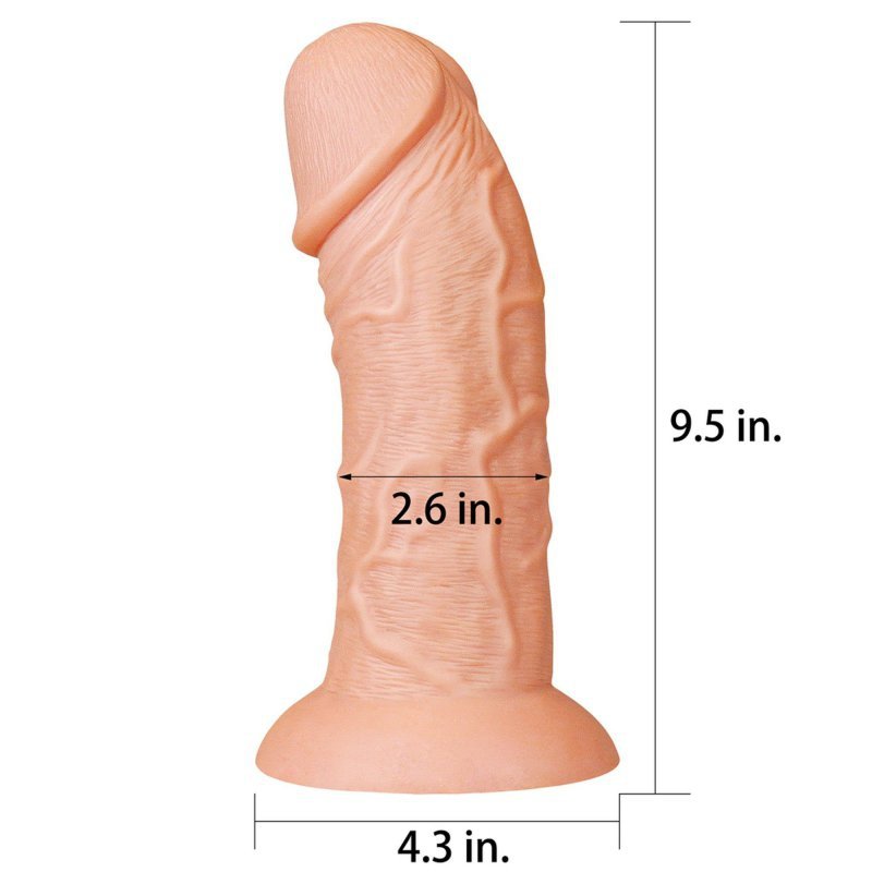 Krzywe żylaste dildo na pryssawce Lovetoy 24 cm
