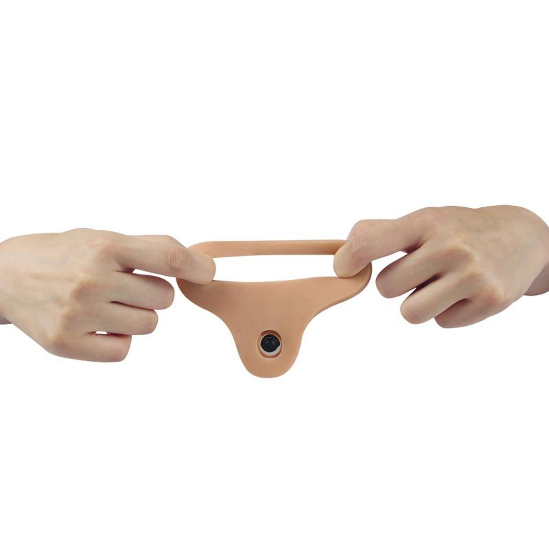 Realistyczne wibrujące dildo nakładka na penisa 17,8 cm