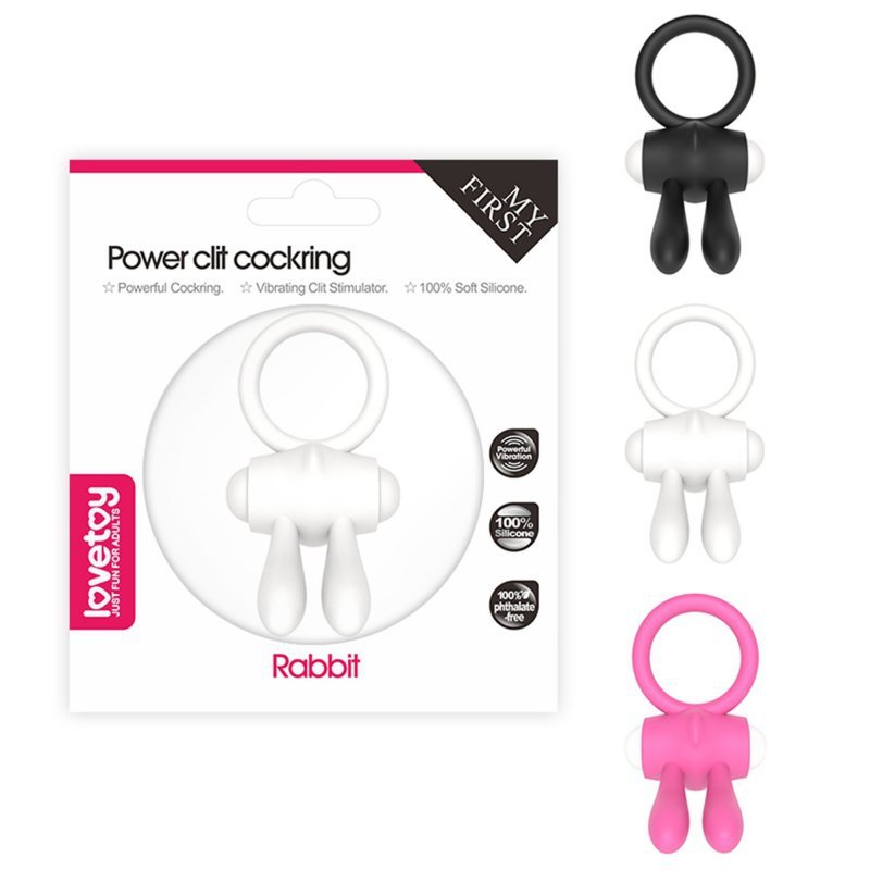 Pierścień na penisa wibracje Power Clit Silicone Cockring Pink