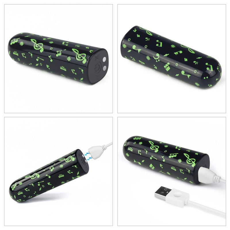 Rechargeable glow-in-the-dark music massager