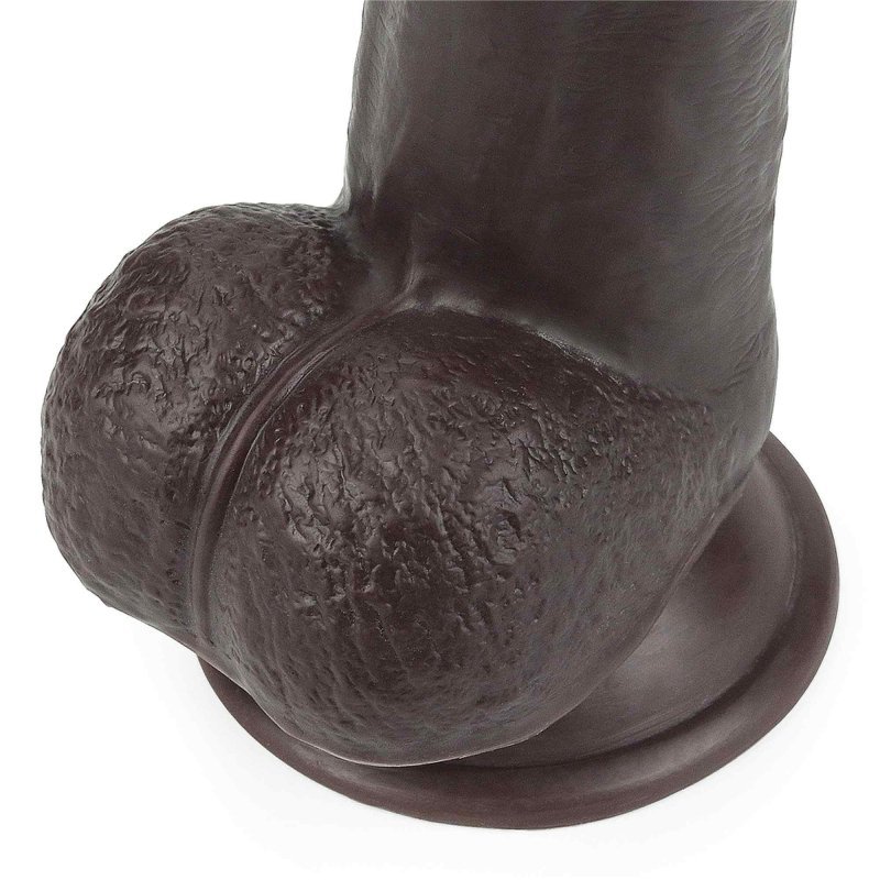 Dildo murzyńskie z ruchomą skórą Dual Layer Dong - Black 24cm