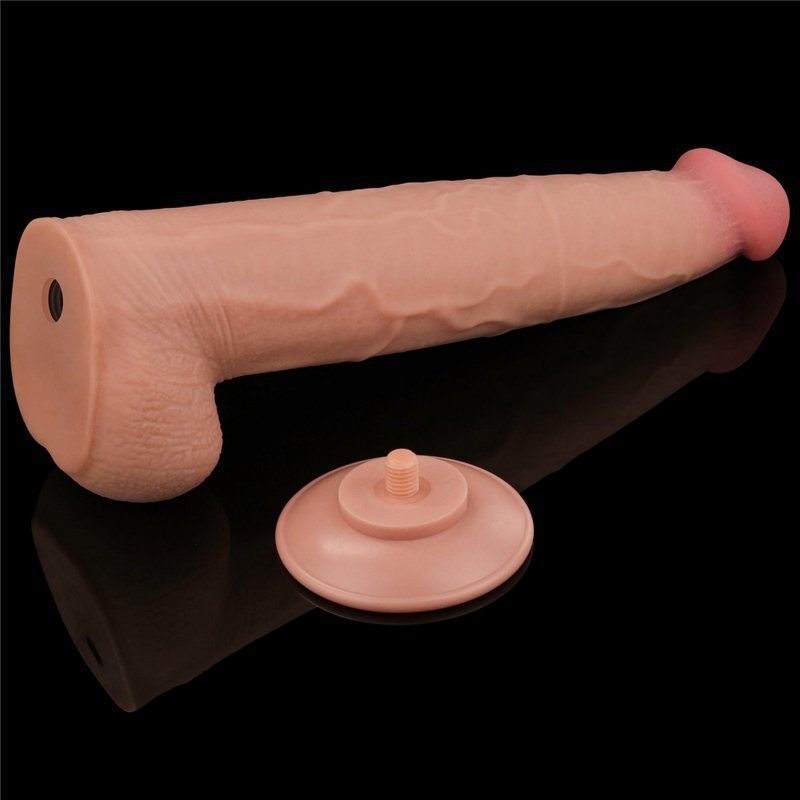 Dildo King size z ruchomą skórą Dual Layer Dong 34cm