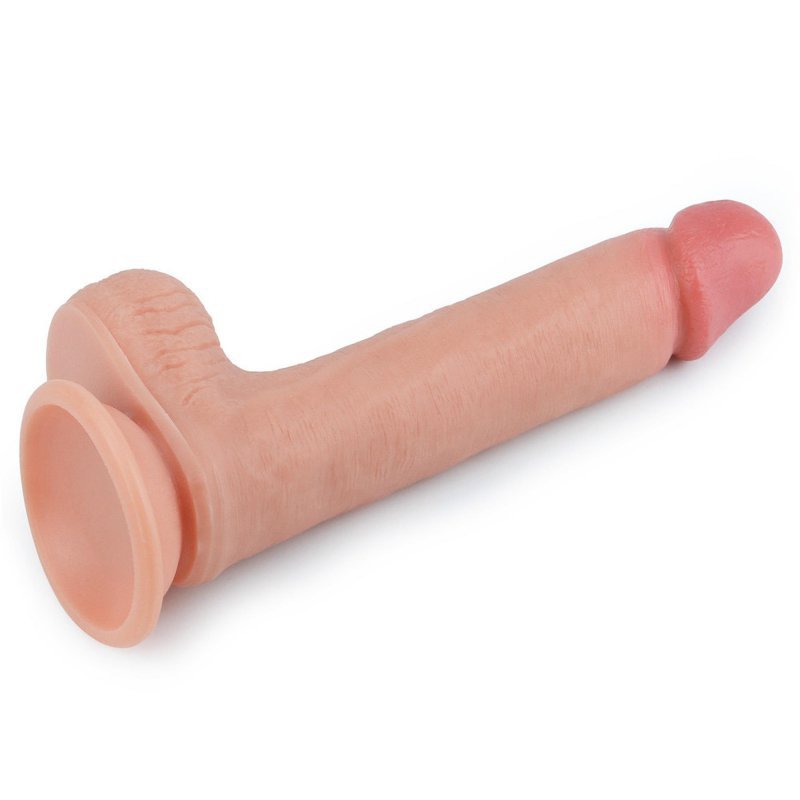 Mega naturalny penis dildo Lovetoy podwójny silikon 20 cm