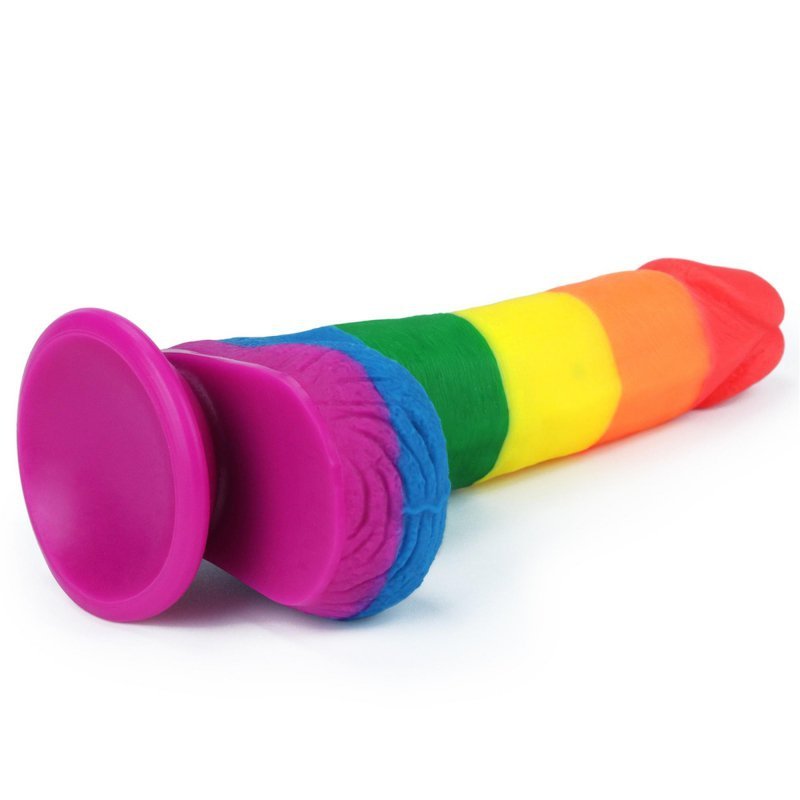 Kolorowy tęczowy dildo penis Lovetoy lgbt 19 cm