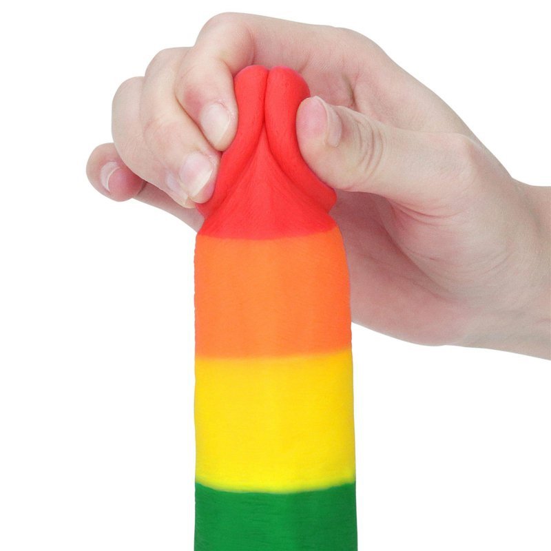 Kolorowy tęczowy dildo penis Lovetoy lgbt 19 cm