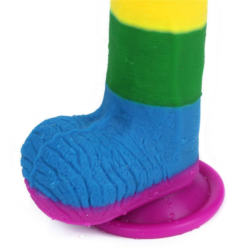 Kolorowy tęczowy dildo penis Lovetoy lgbt 19 cm