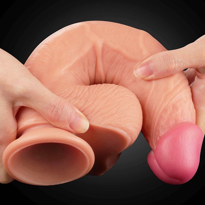 Ekskluzywny penis dildo Lovetoy podwójny silikon 25,5 cm