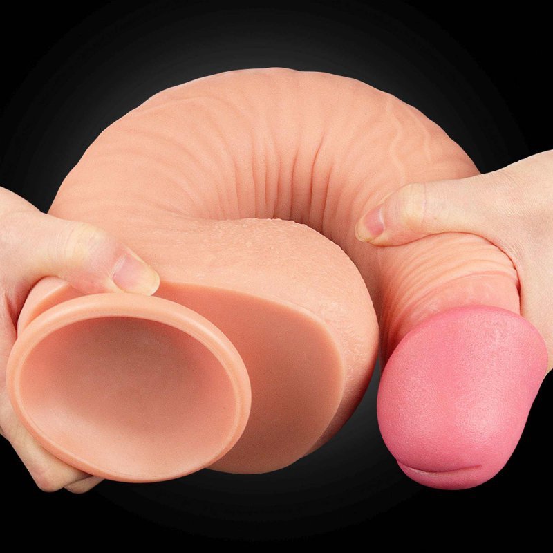 Ekskluzywny penis dildo Lovetoy podwójny silikon 30,5 cm