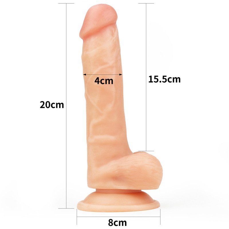 Realistyczne dildo z uprzężą strap-on 19 cm