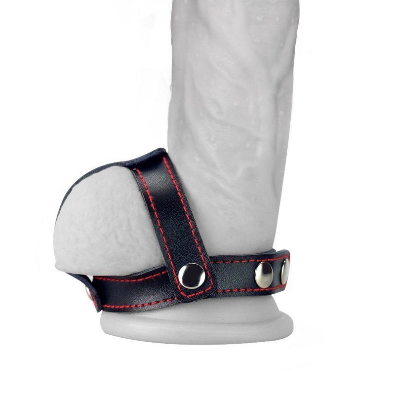 Skórzany perścień erekcyny na penisa jądra regulowany