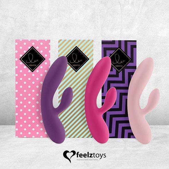 Wibrujący masażer z króliczkiem FeelzToys Lea Rabbit fioletowy