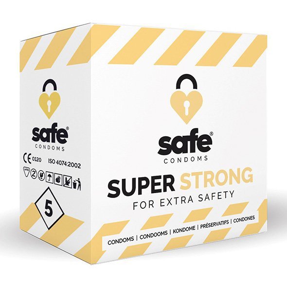 Prezerwatywy mocne Safe Condoms Super Strong for Extra Safety 5 sztuk