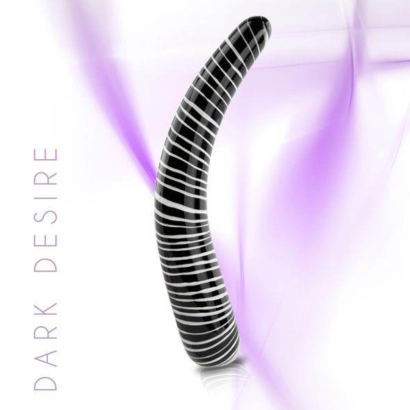 Szklane profilowane dildo zakrzywione 19 cm 