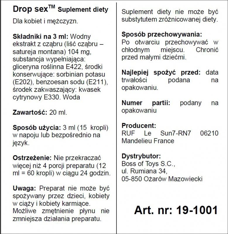 Krople stymulujące pobudzające dla niej i dla niego 20 ml