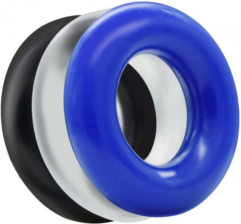 Ring donut cockring 3 pack colors blue/clear/black