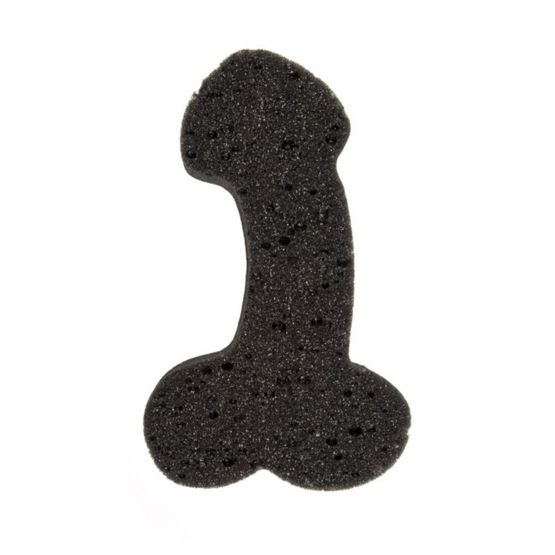 Zabawka bath sponge penis - 19cm black