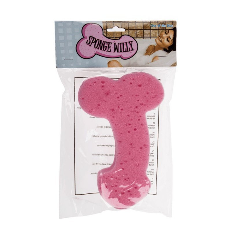 Zabawka bath sponge penis - 19cm pink