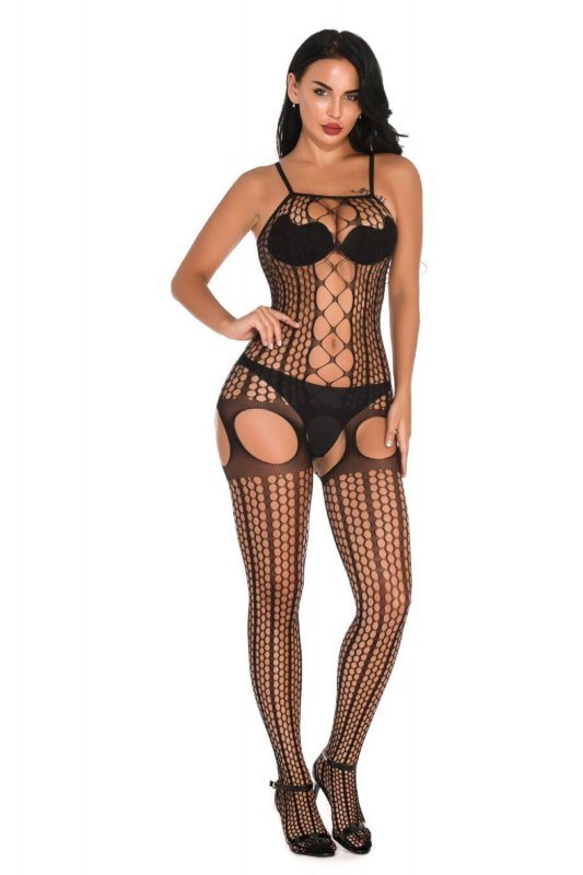 Uwodzicielski bodystocking seksowny kombinezon one size