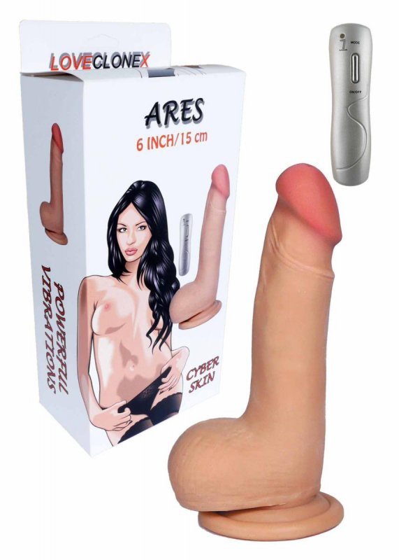 Miękki realistyczny wibrator dildo z jądrami na pilota 15cm