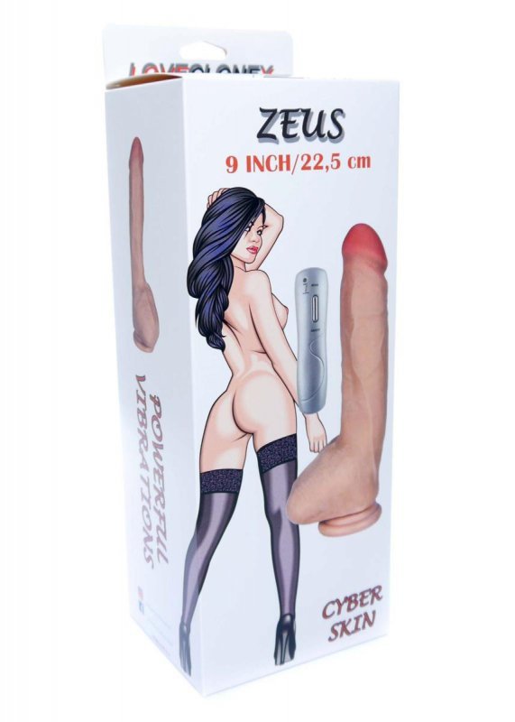 Wibrujące dildo z jądrami na przyssawce z pilotem 23 cm