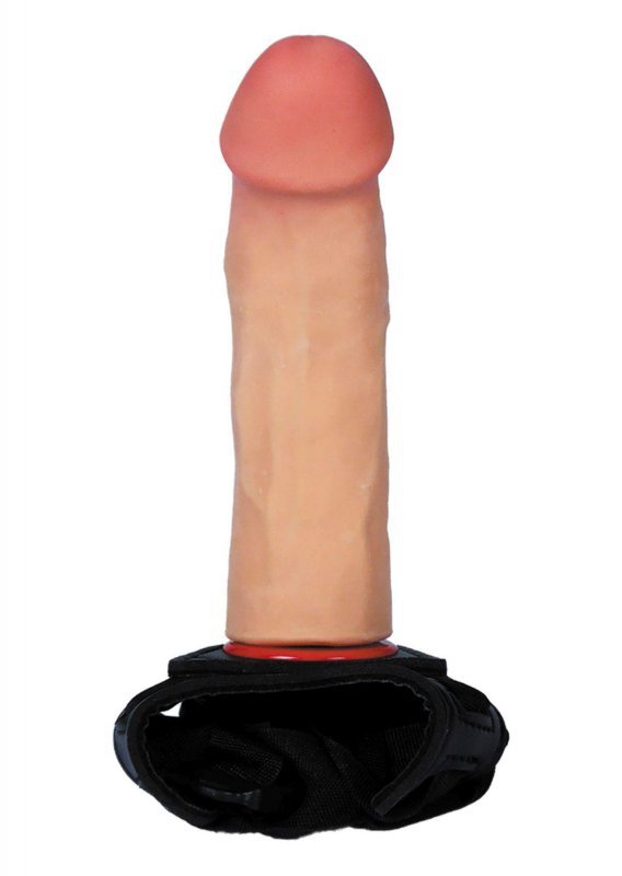 Strap-on realistyczny sztuczny penis dildo dla lesbijek 16,5 cm