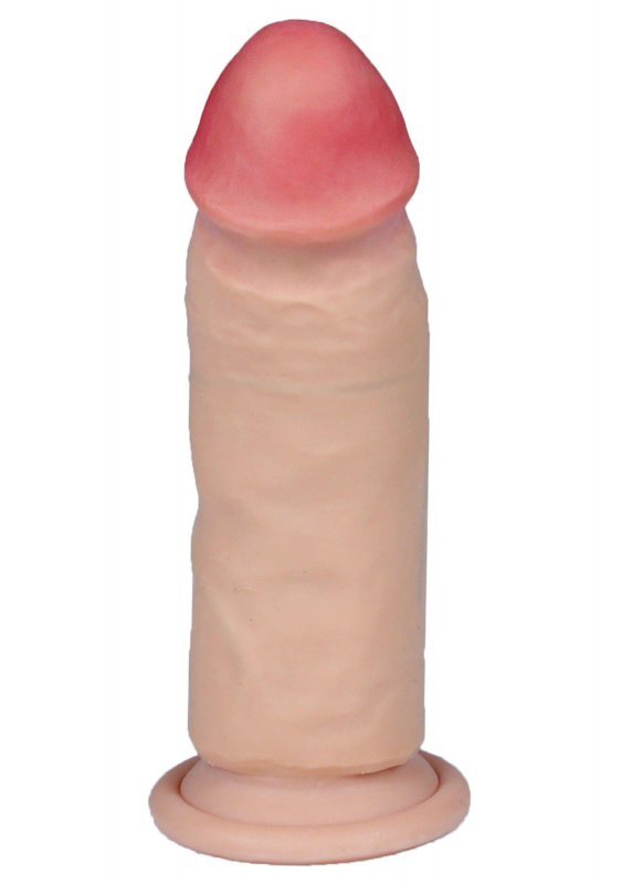 Miękki realistyczny penis dildo wibrator na przyssawce 15cm