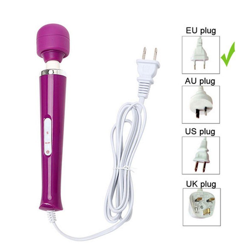 Wibrator z ruchomą głowicą WAND Magic 230V Purple 10 funkcji