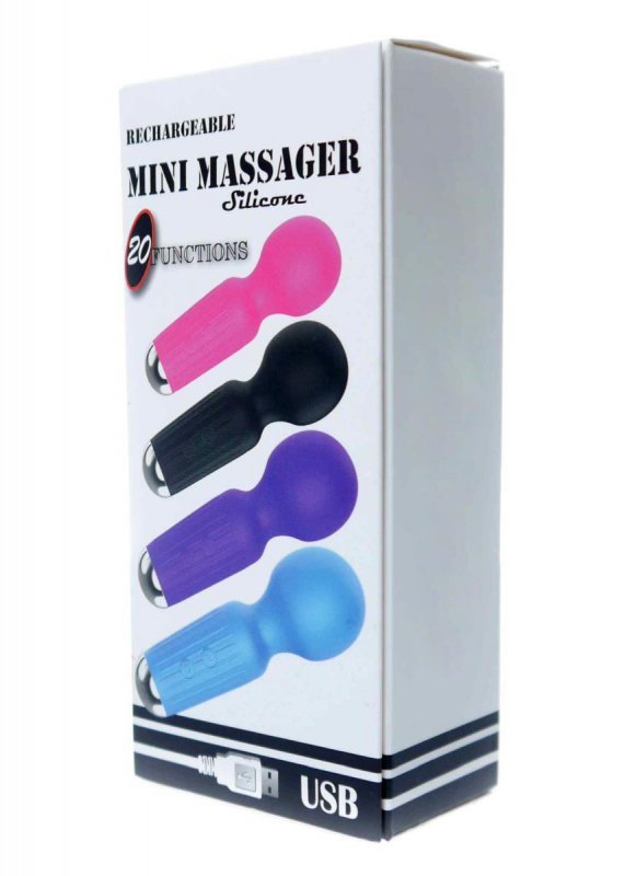 Mini masażer erotyczny różdżka wand stymulator łechtaczki niebieski