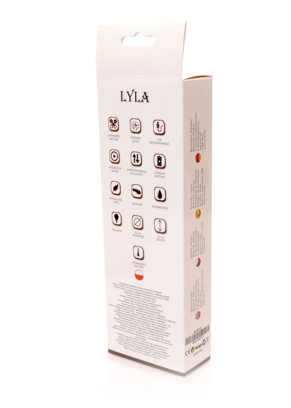 Wibrator lyla purple - heating / thrusting / 18 vibrating functions usb