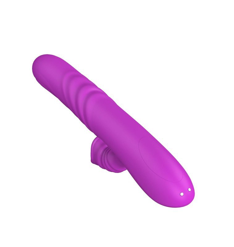 Wibrator króliczek Vibrating Angelia USB 3 funkcje posuwu i 20 wibracji purple