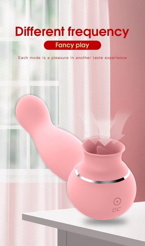 Ssący stymulator waginalny z języczkiem mega orgazm