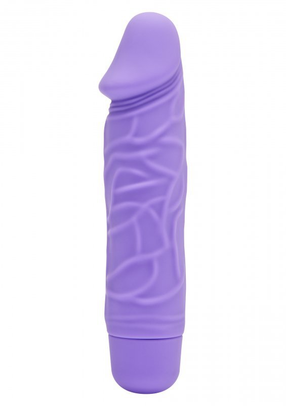 Żylasty naturalny wibrator fioletowy 15,5 cm