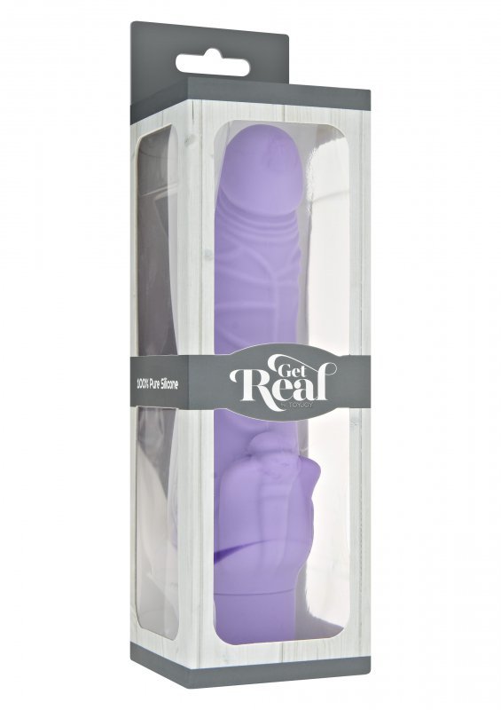 Realistyczny zakrzywiony wibrator stumulujący 22 cm