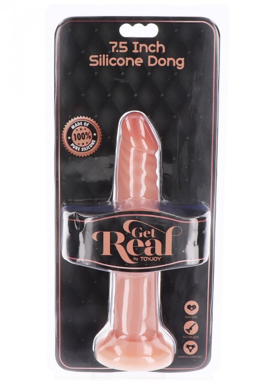 Realistyczne żylaste dildo na przyssawce 19 cm 