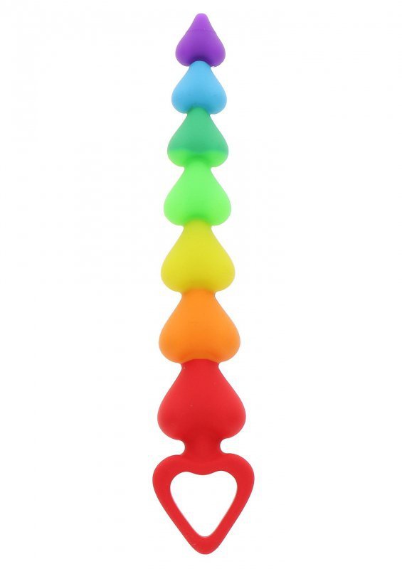 Rainbow heart beads
