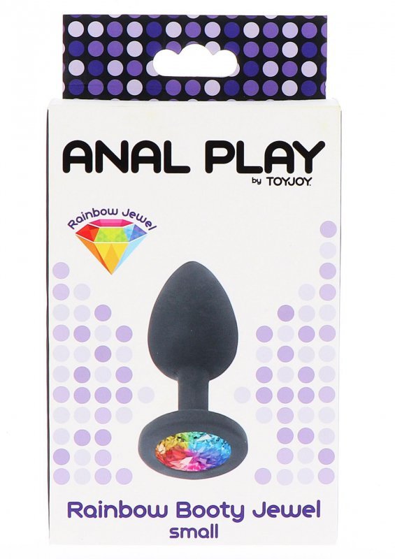 Rainbow booty jewel small black