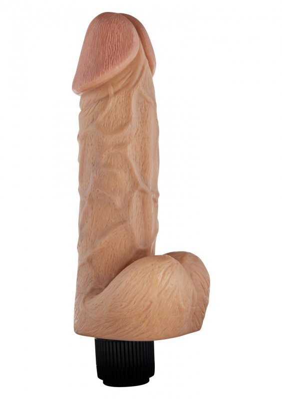 Wibrator jak prawdziwy penis z jądrami 20 cm