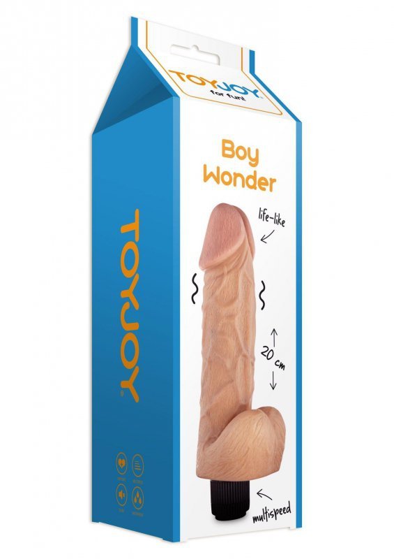 Wibrator jak prawdziwy penis z jądrami 20 cm