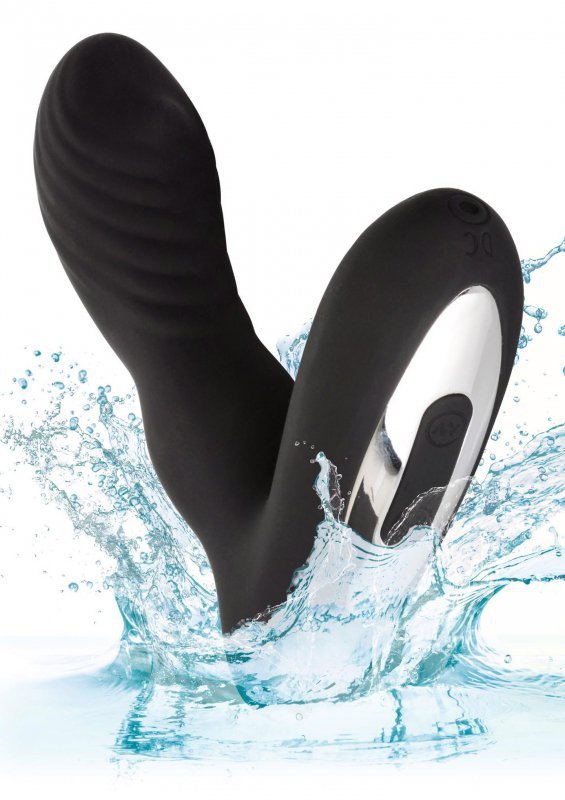Wibrujący stymulator prostaty korek plug masażer krocza czarny