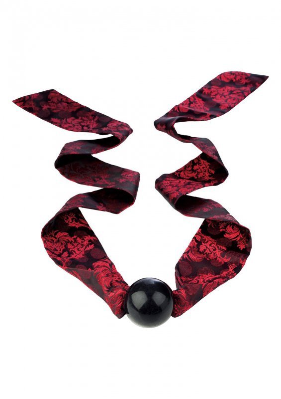 Knebel kulka do ust z szarfą Scandal Ball Gag