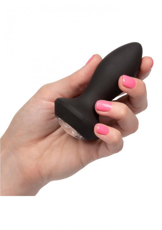 Ekskluzywy wibrujący korek analny z kryształem zatyczka plug penetrator