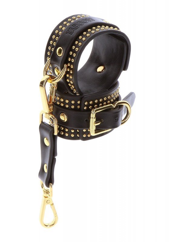 Kajdanki na nadgarstki Studded Wrist Cufs Set Black