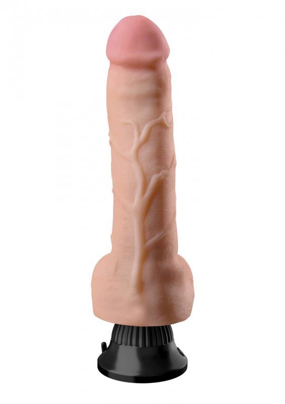 Realistyczne dildo wibrujące na przyssawce żylaste 21,5 cm