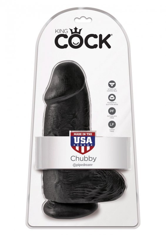 Grube czarne dildo penis z jądrami na przyssawce  23 cm