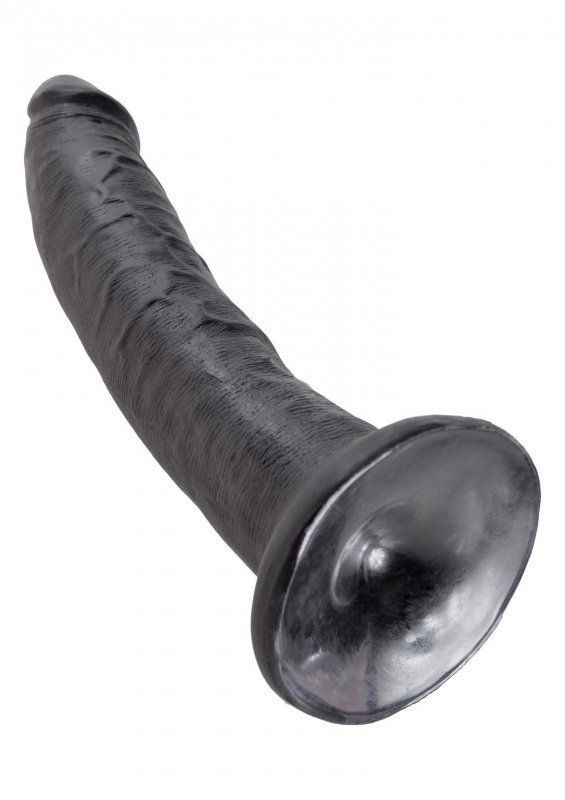 Czarne realistyczne dildo sztuczny penis na przyssawce 17,8 cm