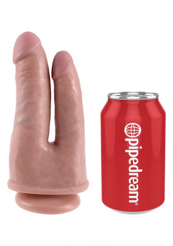 Podwójne do pochwy i pupy dildo na przyssawce