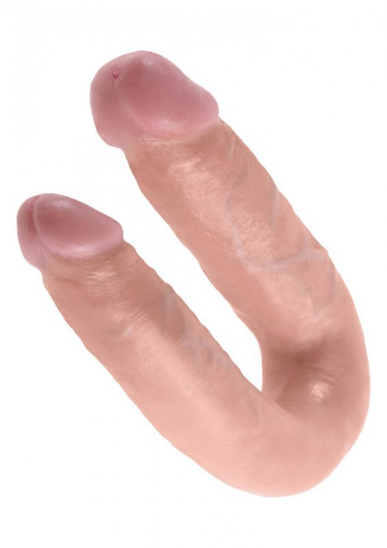 Dildo do pochwy i pupy podwójne cieliste 